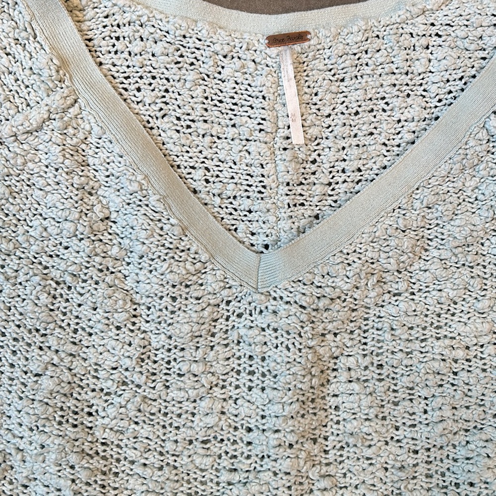Free People Cotton V-Neck Sweater - Picture 2 of 7